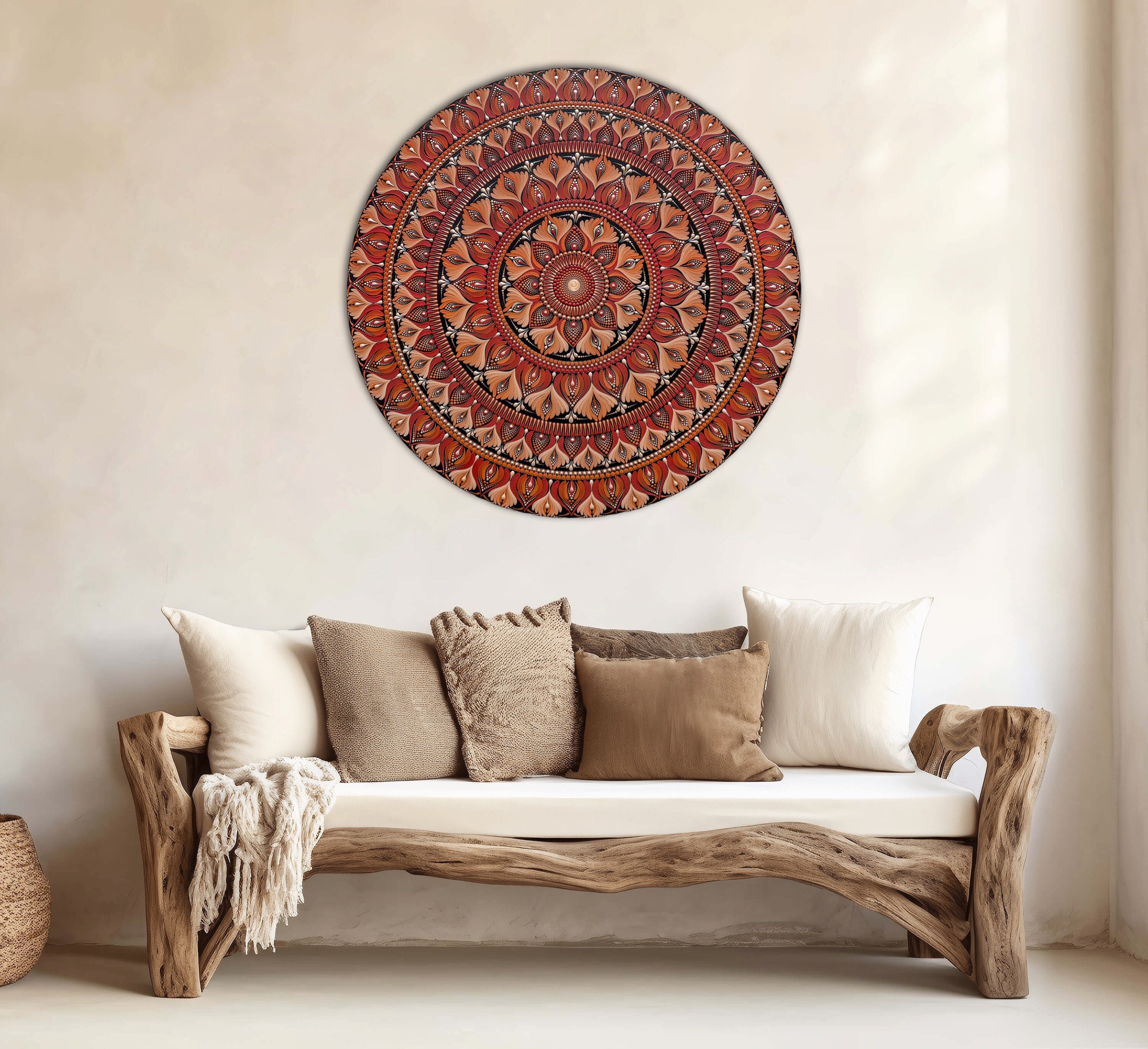 Gold Mandala Wall Art, Lotus Flower Wall Art, Bedroom Wall Decor, Living  Room Decor, Above Bed Decor, Bohemian Wall Hangings, Yoga Sig 