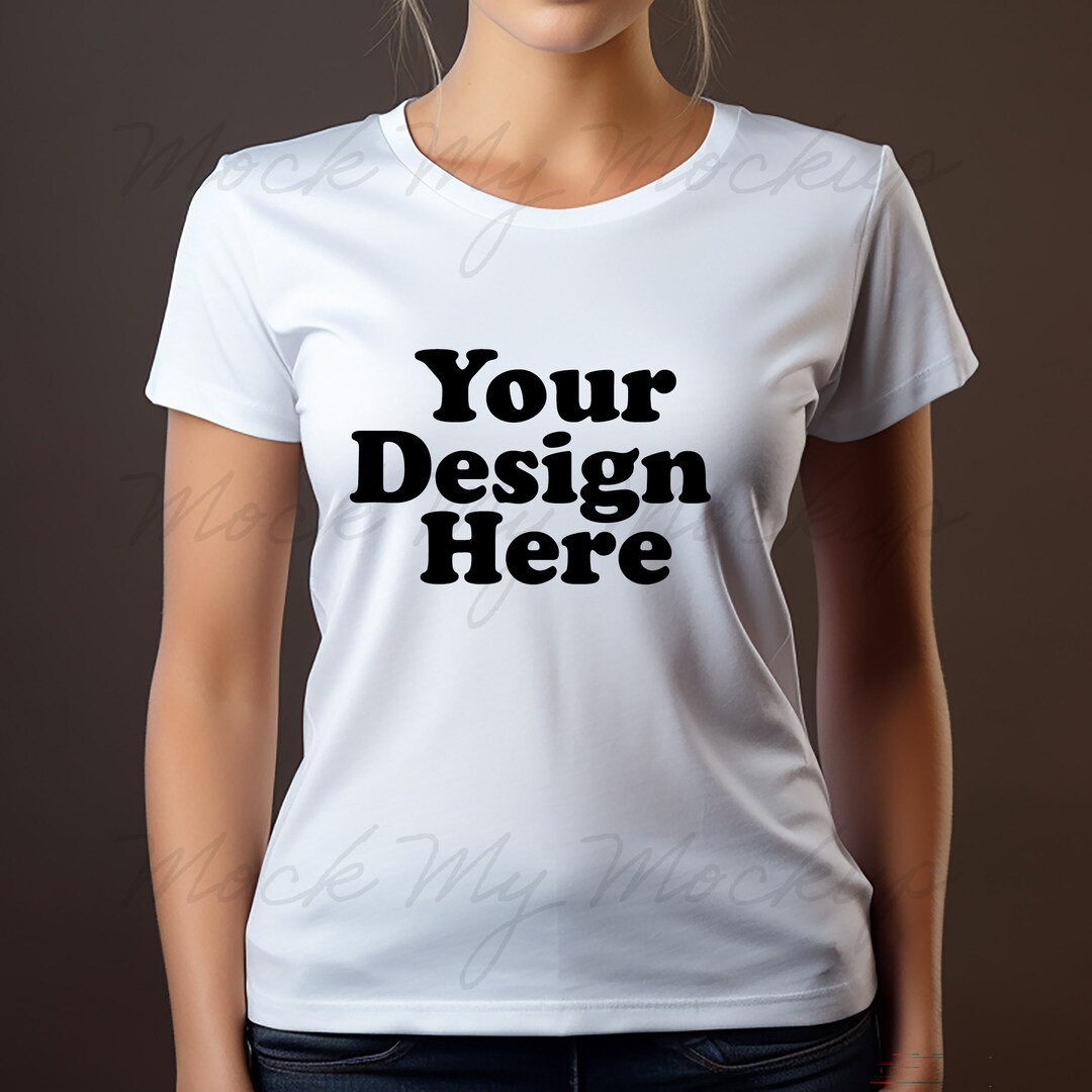 White Bella Canvas 3001 T-shirt Mockup - Bella Canvas 3001 Shirt ...