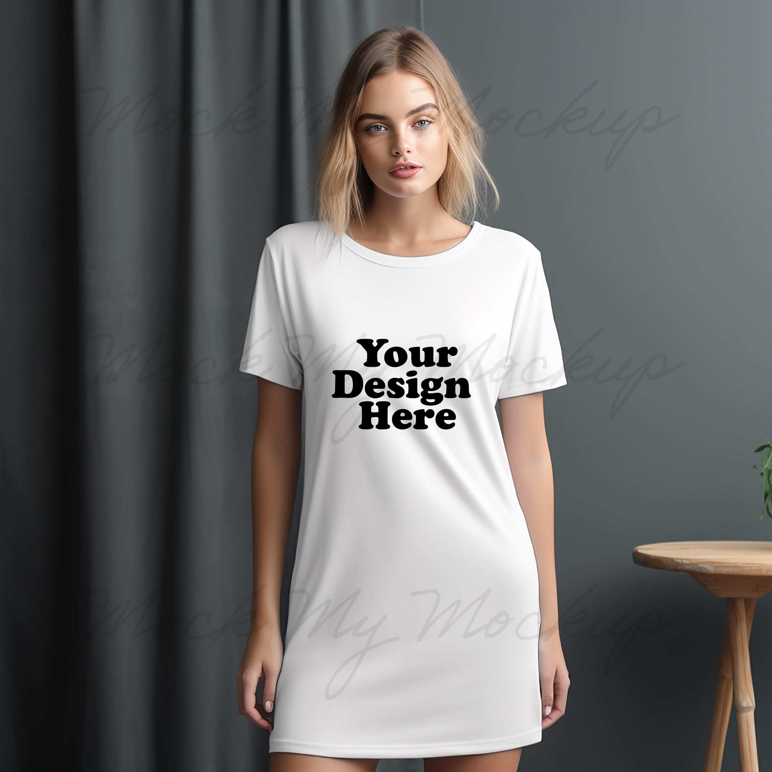 White Tshirt Dress Etsy