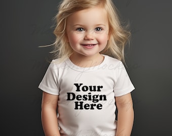 Natural Bella Canvas 3001T Toddler Short Sleeve Tee Mockup Kids Tshirt Mockup, Natural toddler tshirt mockup