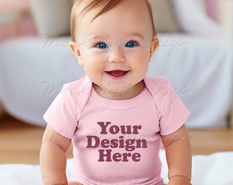 Pink Rabbit Skins 4424 Säugling Fein Jersey Body Mockup Onesize Mockup Body Mockup Strampler Säugling Mockup