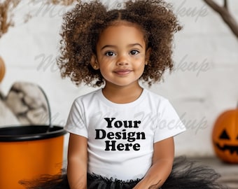 Bella Canvas 3001T White Shirt Mockup, Bella Canvas Mockup, Bella Canvas 3001T Mockup, Halloween Mockup, Toddler T Shirt Mockup