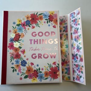 Álbum de recortes floral único, prefabricado y completo, regalo para mamá, álbum de fotos, regalo de cumpleaños único, regalo de jubilación, regalo de aniversario, regalo para maestros