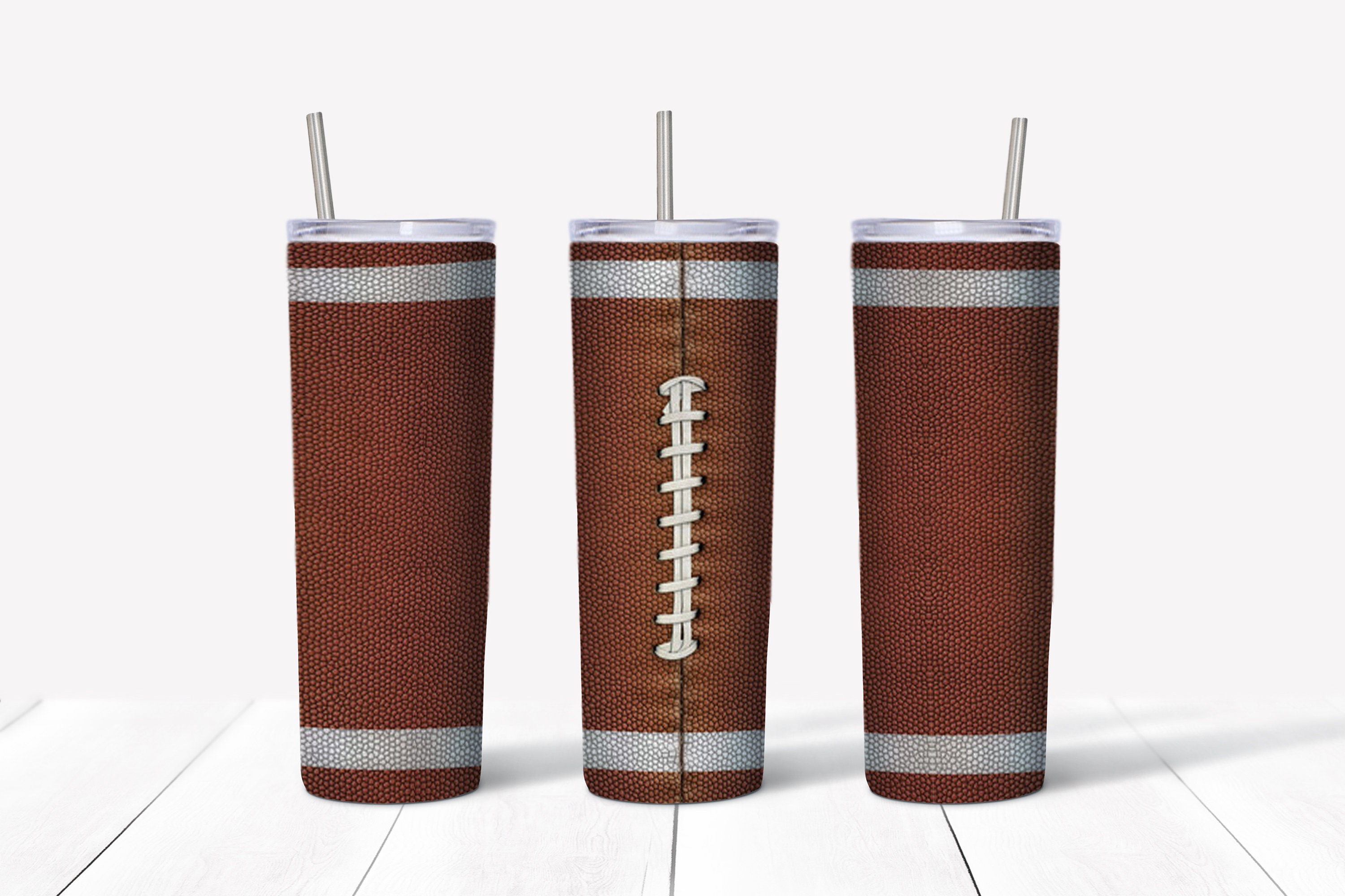Custom Football Designed Tumbler Etsy