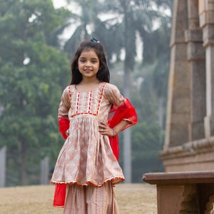 Virsa- Conjunto sharara kurta para meninas