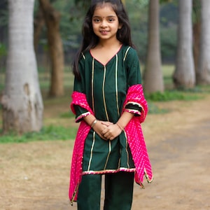 Azma - Meninas verde Kurta Payjama