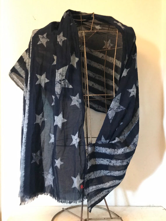 Vintage Ralph Lauren Flag Scarf Shawl Wrap Cotton… - image 6