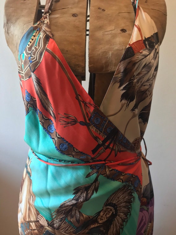 Buy Vintage Ralph Lauren Dress Silk Dress Halter Dress Western Tribal  Native Americana Online in India - Etsy