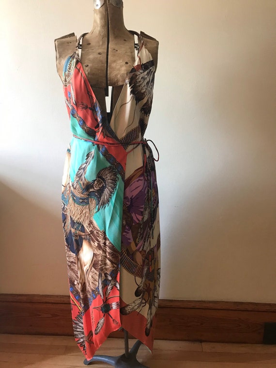 Vintage Ralph Lauren Dress Silk Dress  Halter Dres