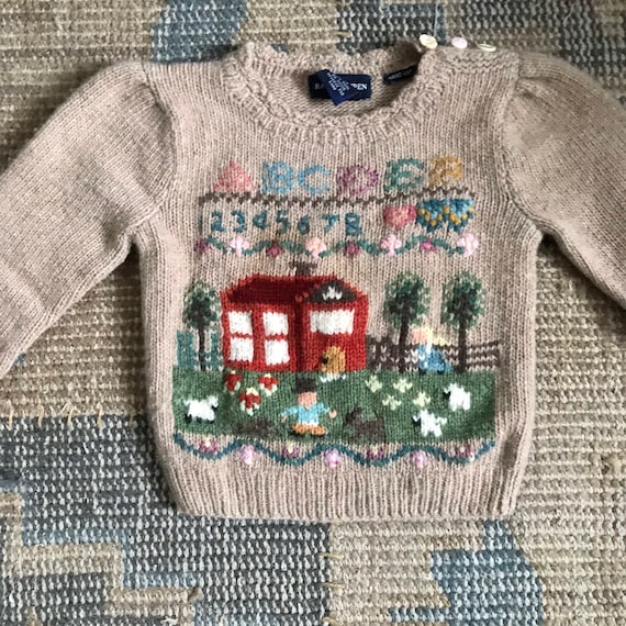 Vintage Ralph Lauren Hand knit Sweater Sampler AB… - image 9