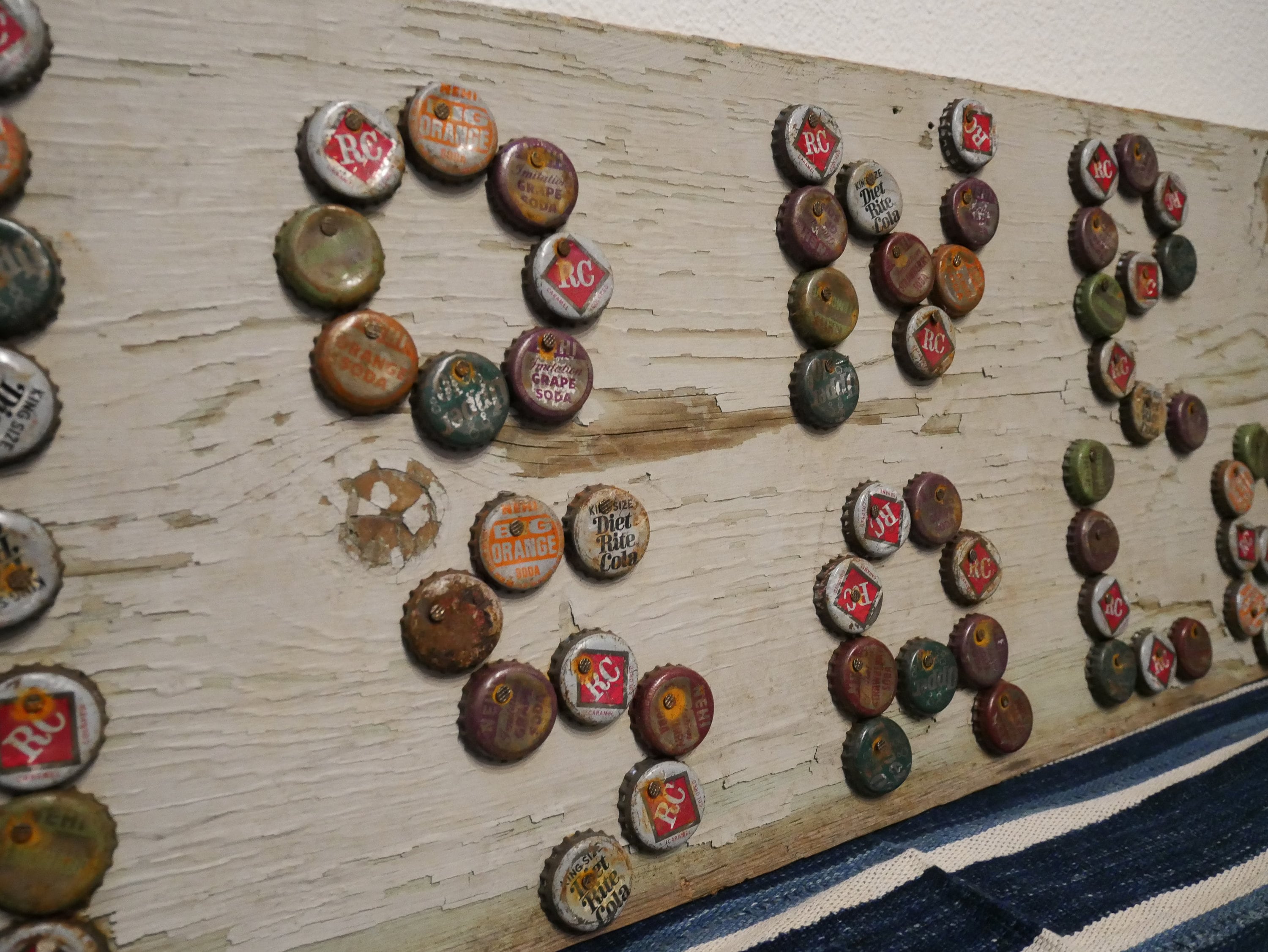 Antique Wood Sign Honey Sign Folk Art Bottle Caps Rust Wood Etsy
