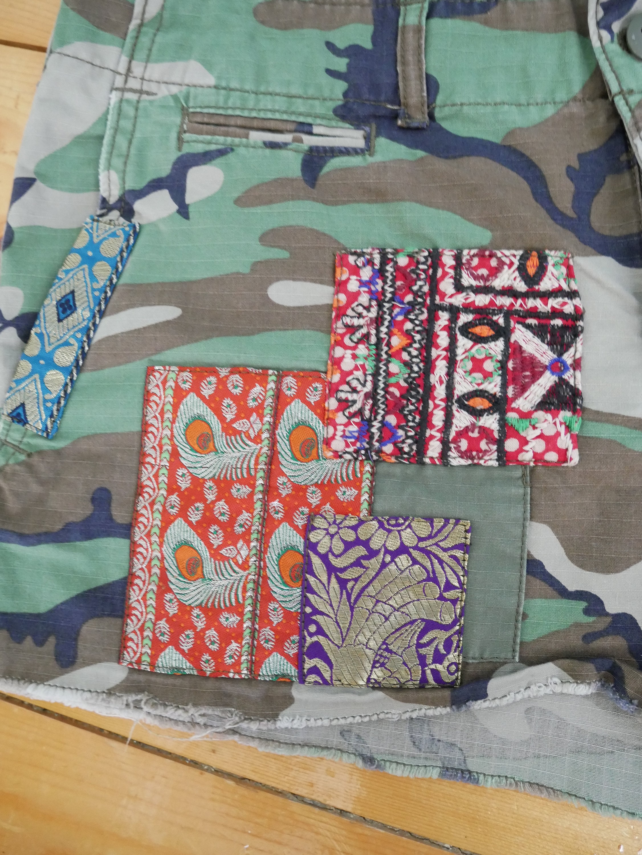 パンツ Polo Ralph Lauren Camo Patchwork Shorts Vintage Ralph Lauren Camouflage Patchwork Shorts Embroidery