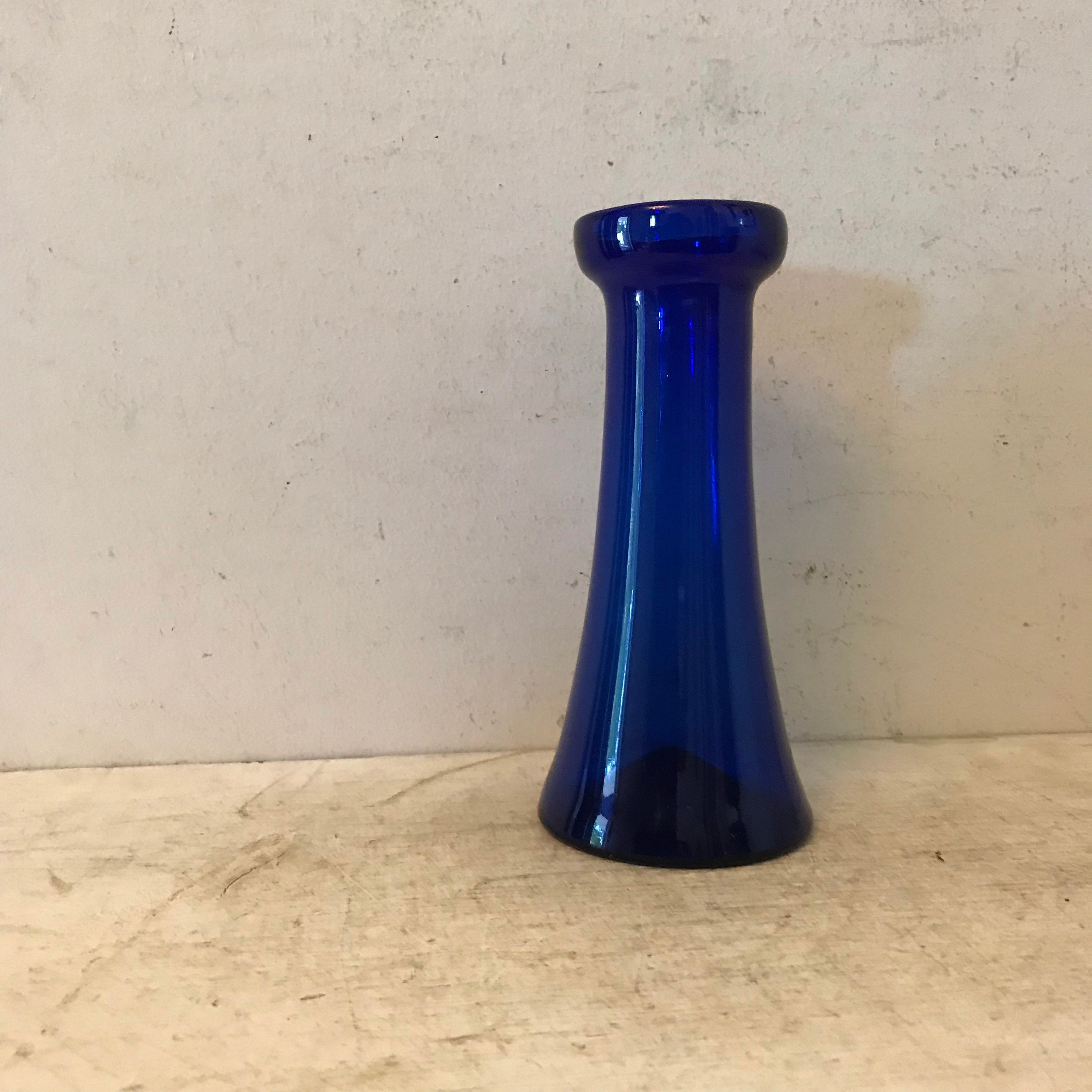 Opennecked hyacinth vase in glazed earth Boho Folk Art and chic