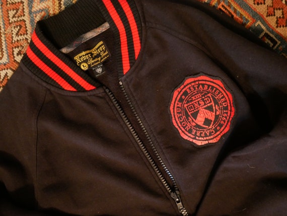 Vintage Rogues Gallery Maine Bomber Track Jacket,… - image 9