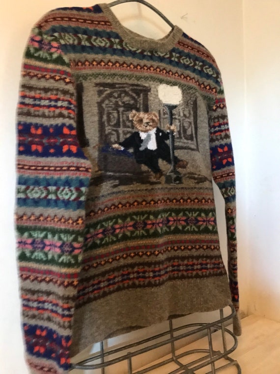 Vintage Ralph Lauren Polo Bear Sweater Singing in… - image 6