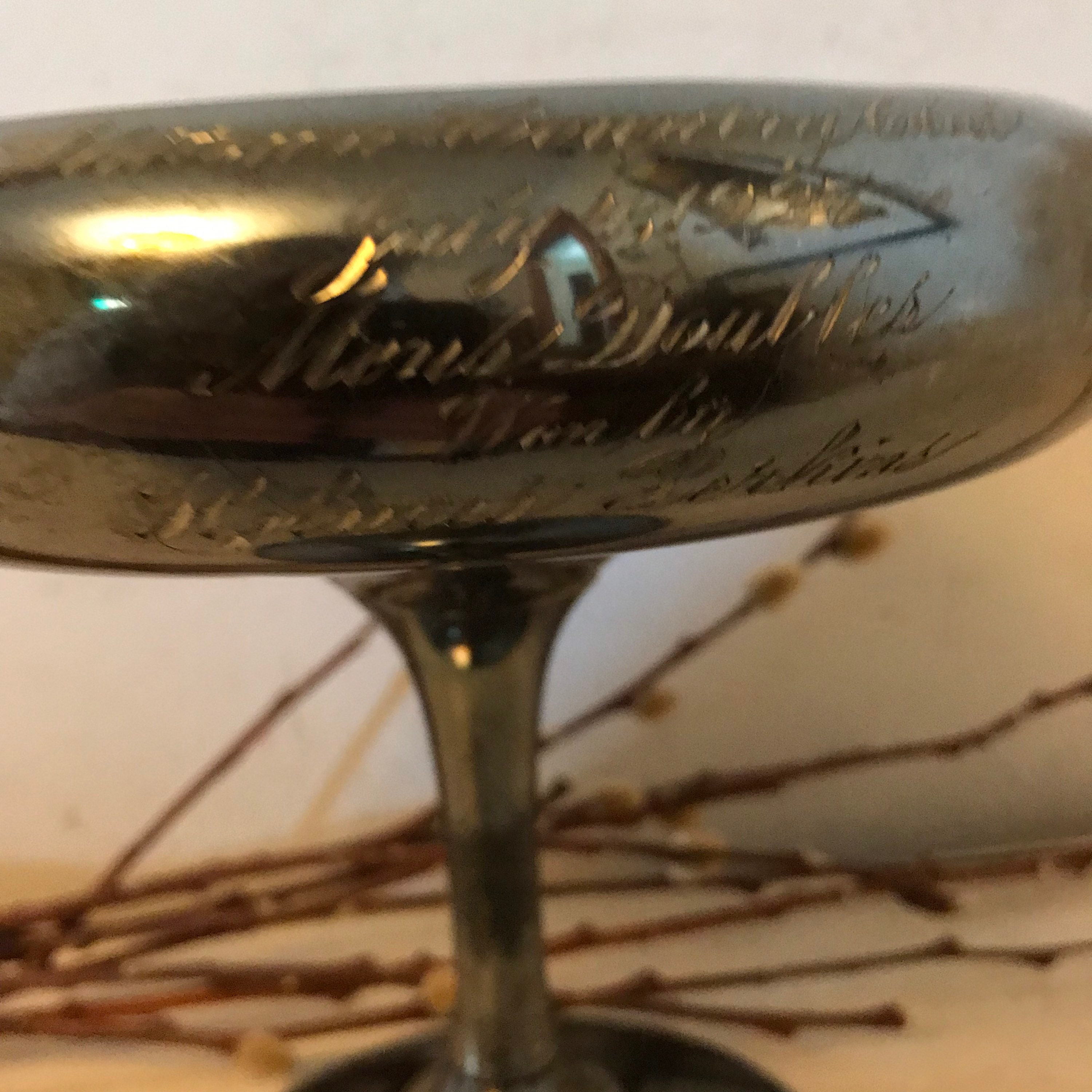 Coupe Trophée Tennis ART NOUVEAU 1919 - Sherwood Field Club - Silverplate - Vintage Original