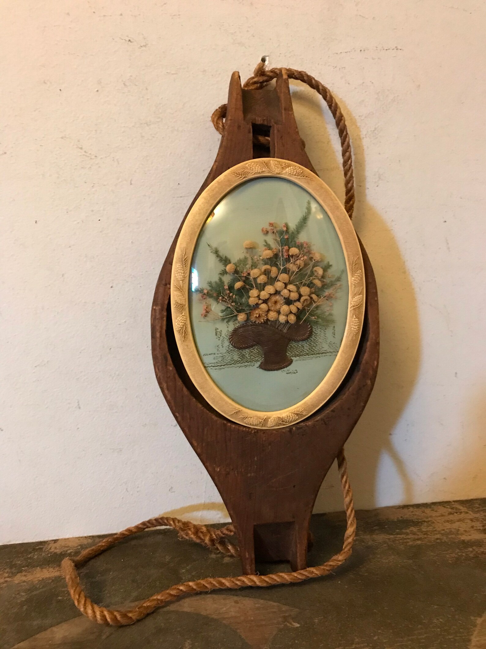 Mid Century Botanical Art Dried Flower Art Picture Flower Etsy