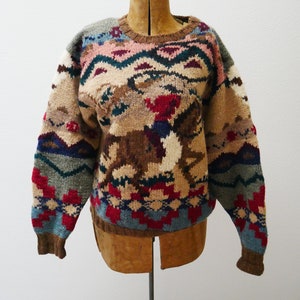 Vintage Ralph Lauren Hand Knit Sweater Dress Sampler ABC Vintage Ralph Lauren Hand Knit Sweater Dress Sampler ABC