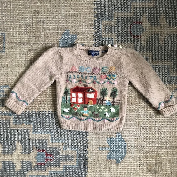 Vintage Ralph Lauren Hand knit Sweater Sampler AB… - image 7