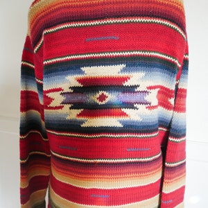 Vintage Ralph Lauren Sweater Hand Knit Cardigan Tribal Shawl - Etsy