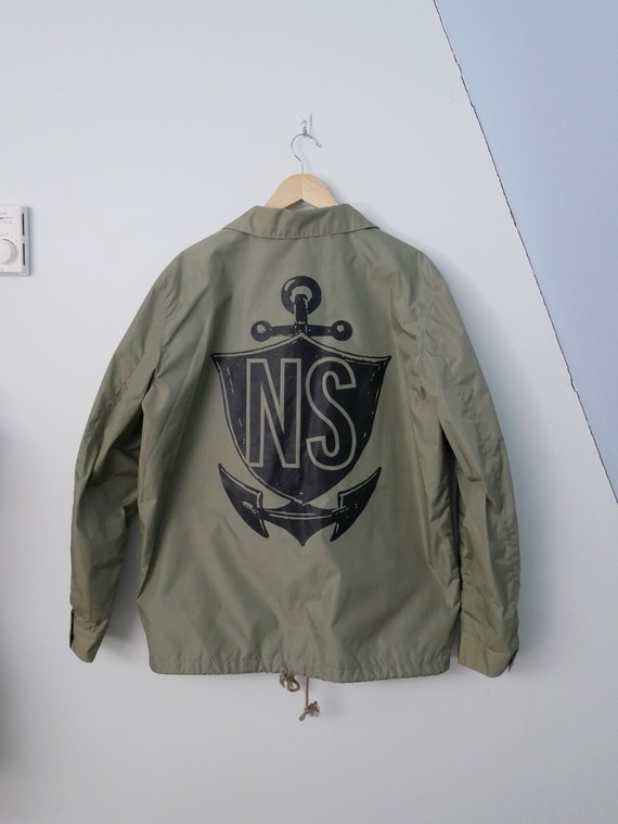 Vintage Rogues Gallery Maine  Jacket Military Naut