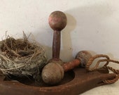 Antique Indian Clubs Juggling Wooden Pins Primitive Farmhouse