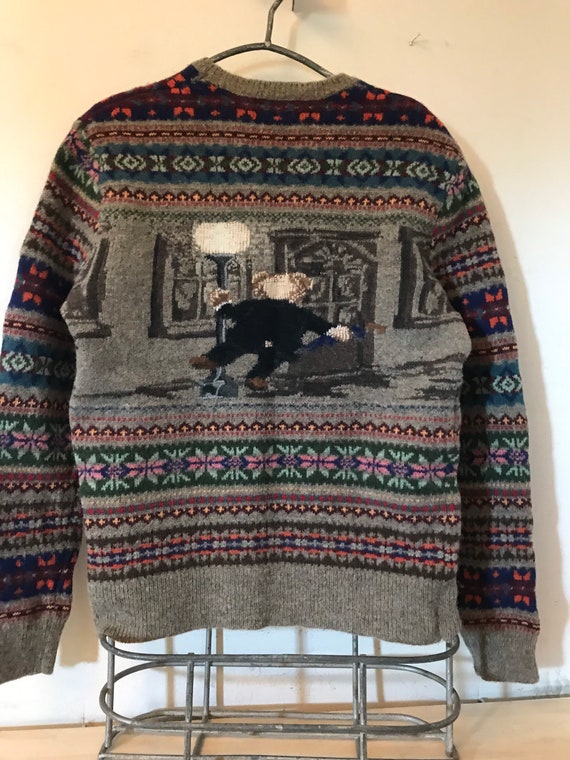 Vintage Ralph Lauren Polo Bear Sweater Singing in… - image 5