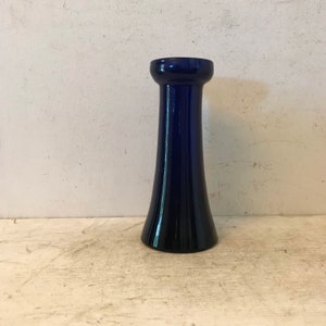 Antique Hyacinth Vase Bulb Vase Glass Industrial Flower Arranger Bulb forcing Cobalt Blue