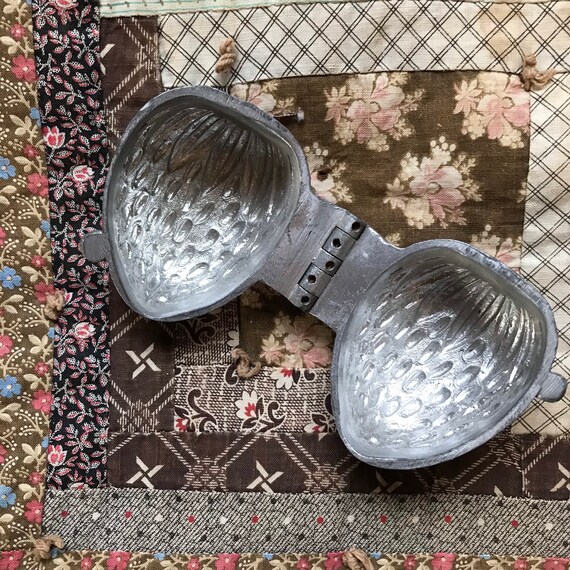 Rare Antique Ice Cream Mold Strawberry Berry Mold Primitive Etsy