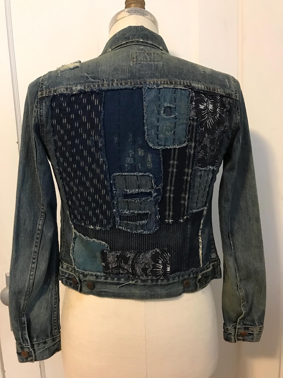 Vintage Ralph Lauren Shirt Patchwork Jacket Patch… - image 1