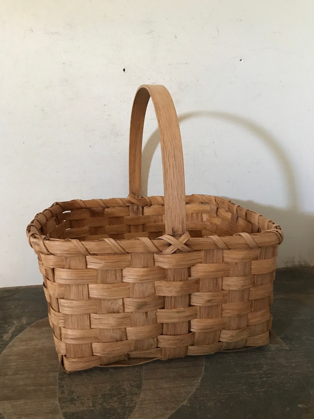 Antique Maine Basket Swing Handle Picnic Basket Gathering Basket Etsy