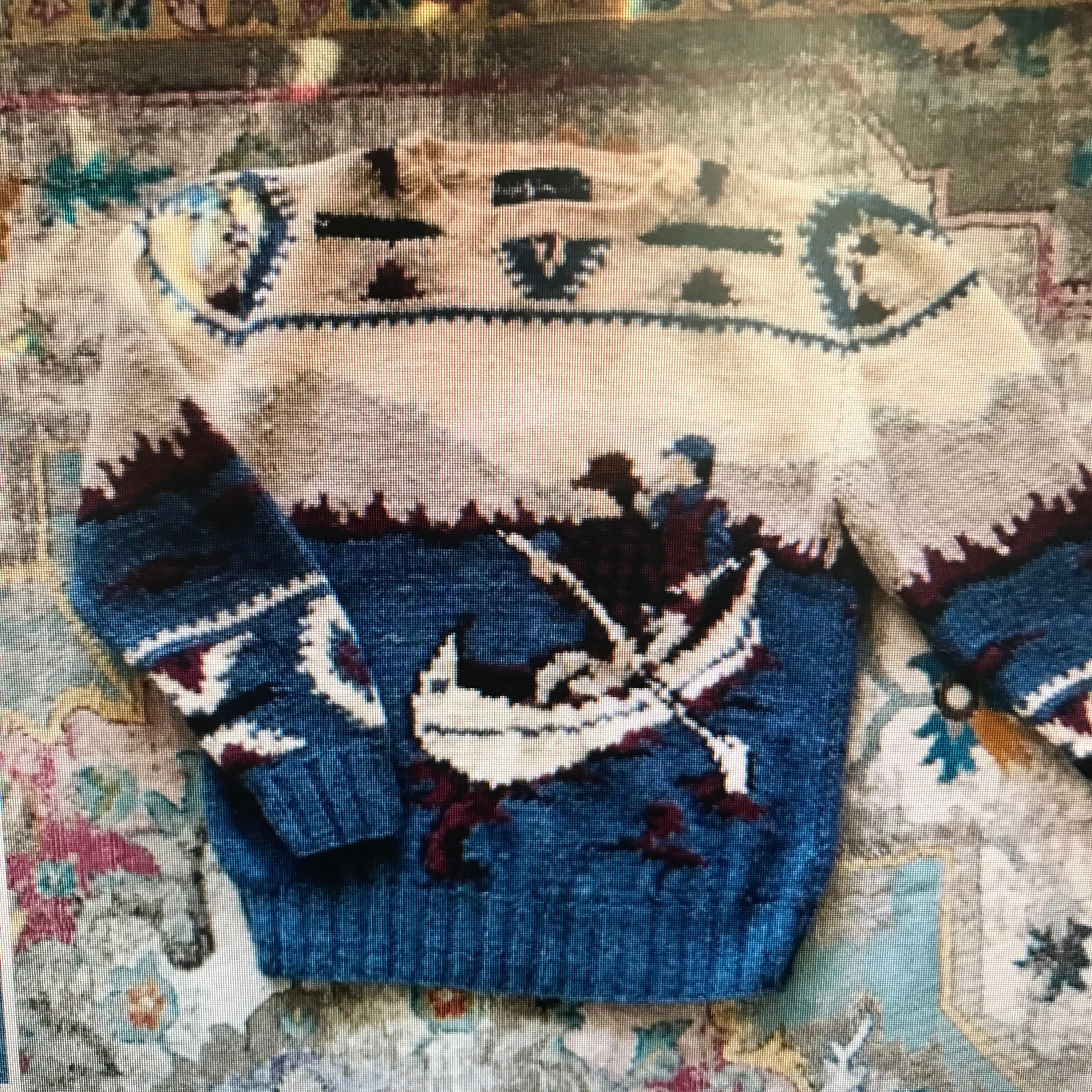 Vintage Ralph Lauren Hand Knit Sweater Canoe Nautical Adirondack