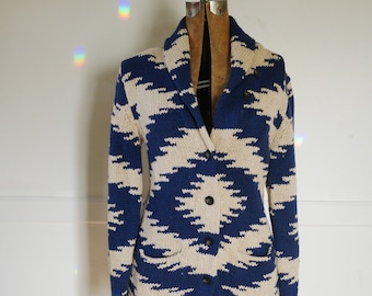 Ralph Lauren Sweater Cardigan Shawl Sweater Coat Sweater Tribal Native American Southwestern Navajo