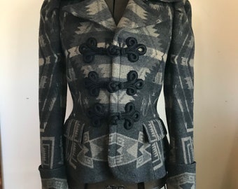 Vintage Ralph Lauren Indian Blanket Jacket Cowboy Western Beacon Southwest Rodeo Blazer