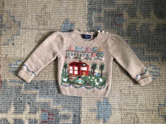 Vintage Ralph Lauren Hand knit Sweater Sampler AB… - image 4