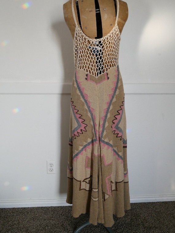 Vintage Ralph Lauren Dress hand knit dress Indian… - image 9