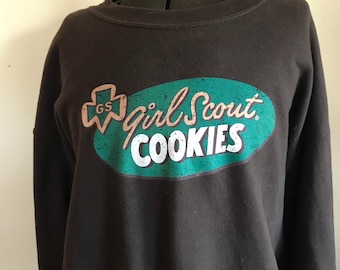 Vintage Girl Scout Cookie Sweatshirt Brown sweatshirt
