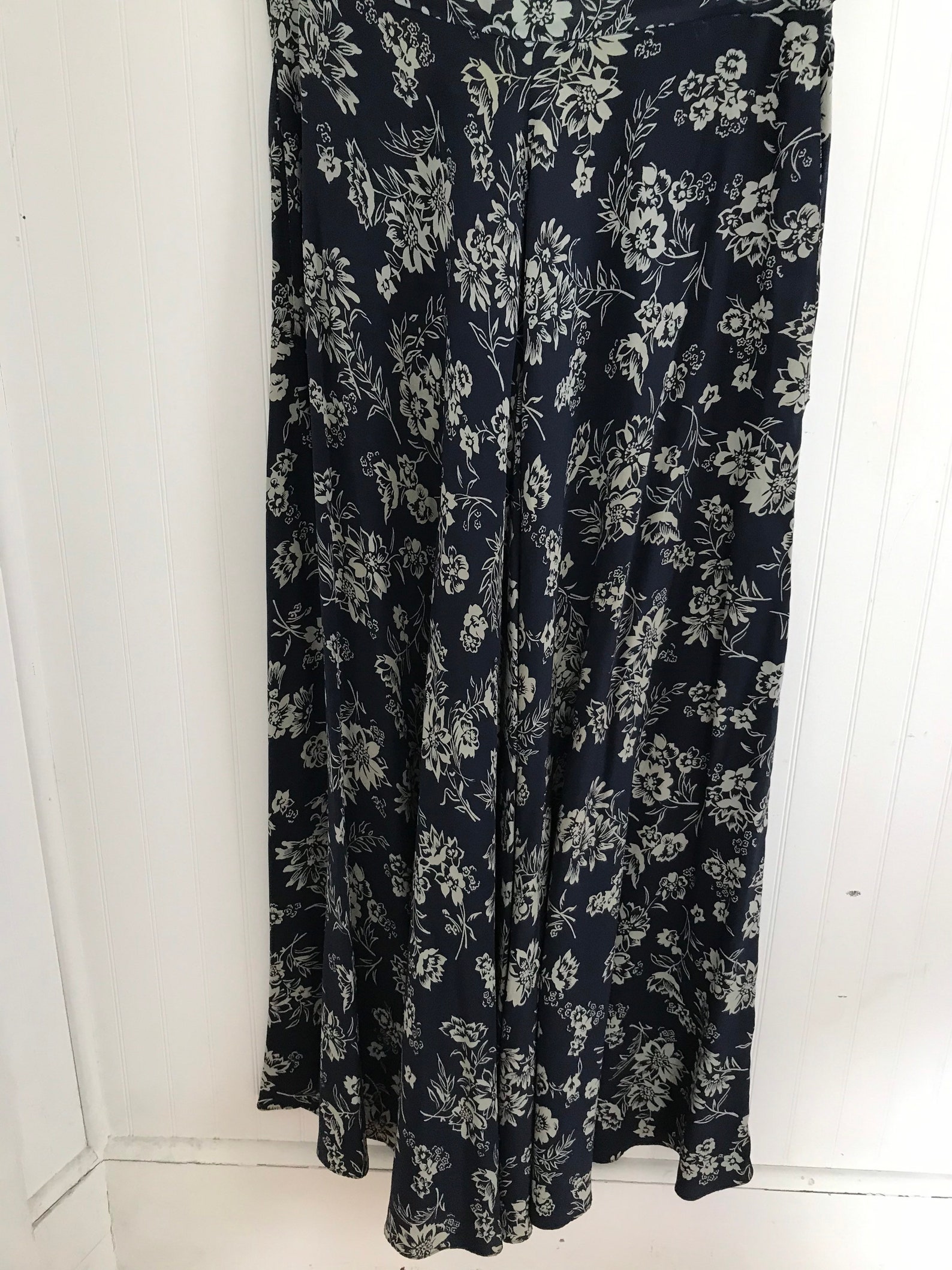 Ralph Lauren Silk Skirt Floral Blue Label Polo Garden Midi | Etsy