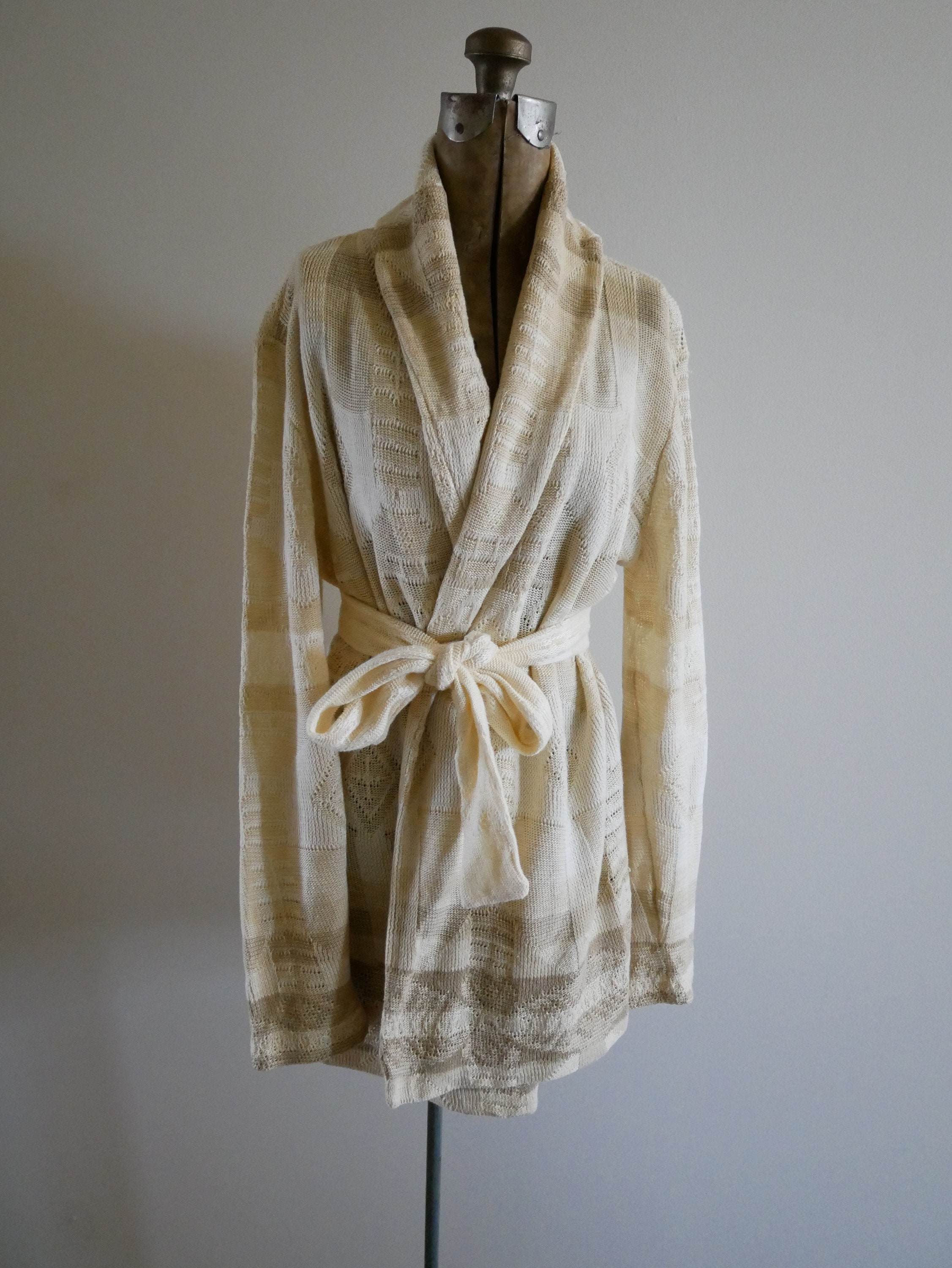 Vintage Ralph Lauren Cardigan Linen Sweater Tribal Native American 