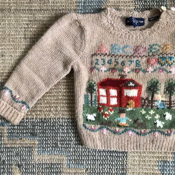 Vintage Ralph Lauren Hand knit Sweater Sampler AB… - image 2