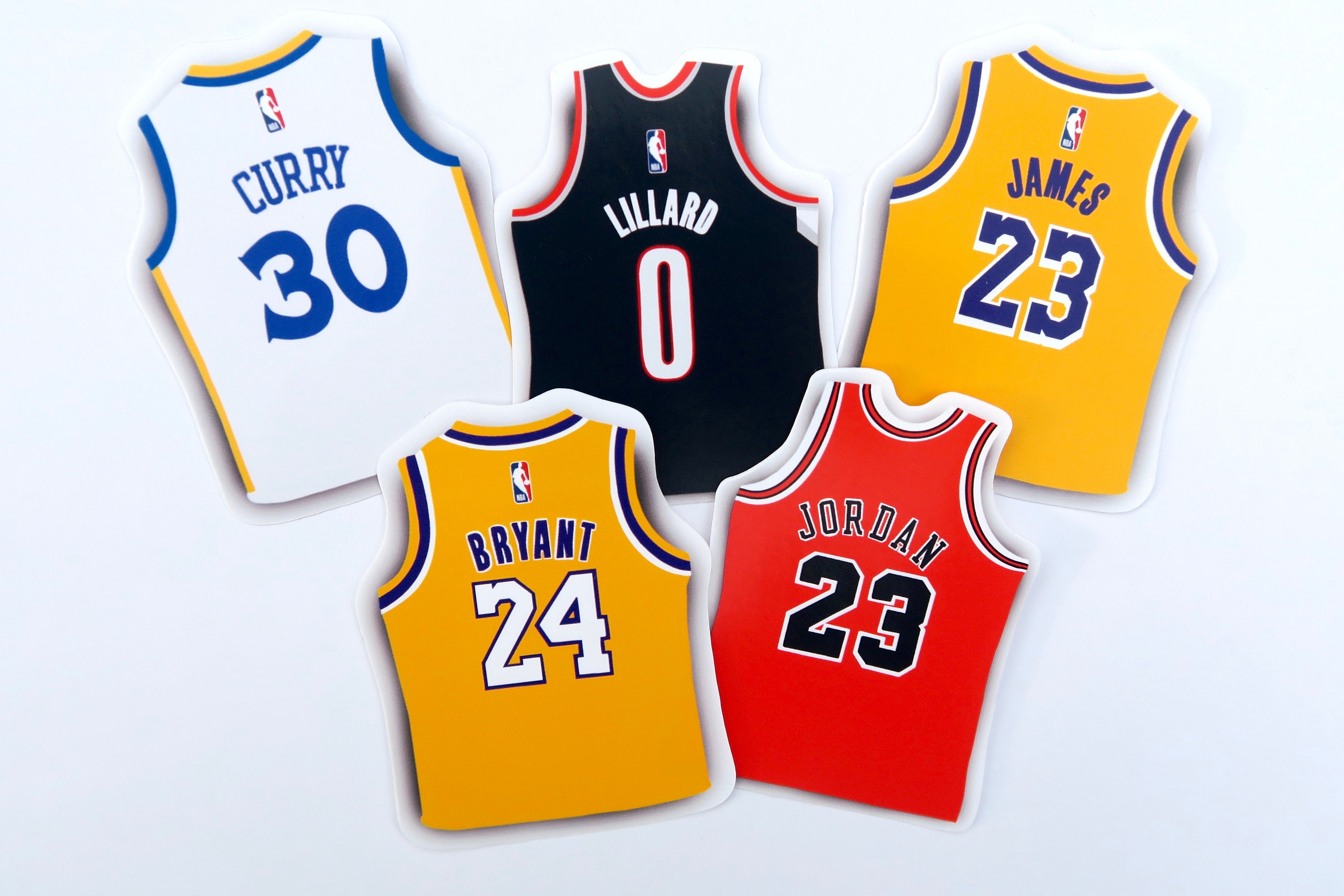 NBA Basketball Jersey Stickers / Lakers Kobe / LeBron / Bulls Etsy