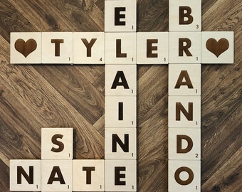 Scrabble Letter Name Wall Art