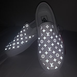 louis vuitton white slip on vans