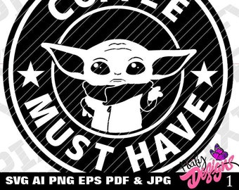 Download Yoda Coffee Svg Etsy
