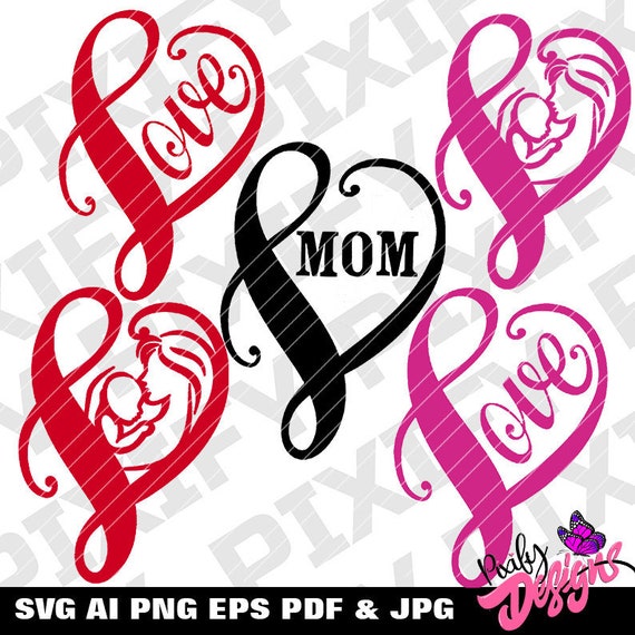 Download Love You Mom Svg Mothers Day Svg Svg Files For Cricut Cut Files Png Clipart Instant