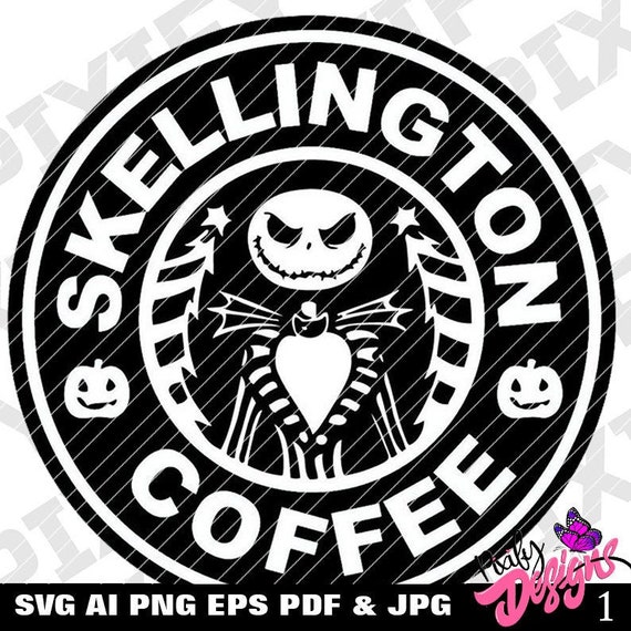 Download Skellington Coffee Svg Nightmare Coffee Svg Jack Skellington Etsy