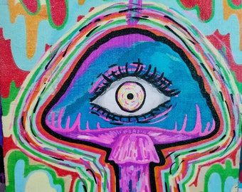 mushroom psychedelic painting