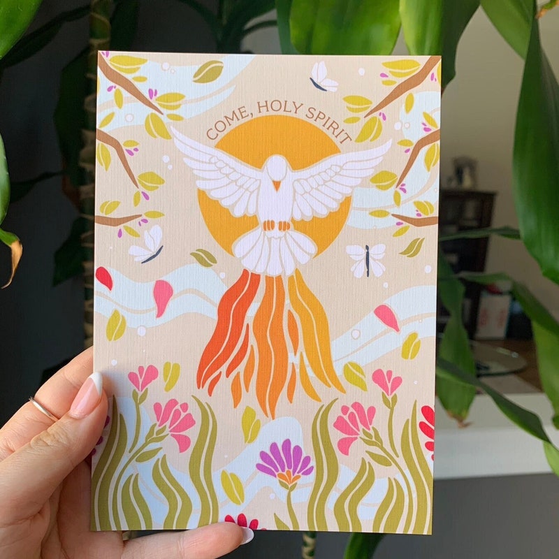 Prayer To Holy Spirit Card Etsy Prayer To Holy Spirit Card Etsy