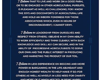 FFA Forever Blue 2 Creed Panel - Riley Blake Designs - 100% Cotton Fabric