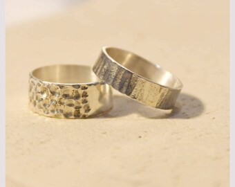 HAMMERED STACKABLE RINGS - Etsy